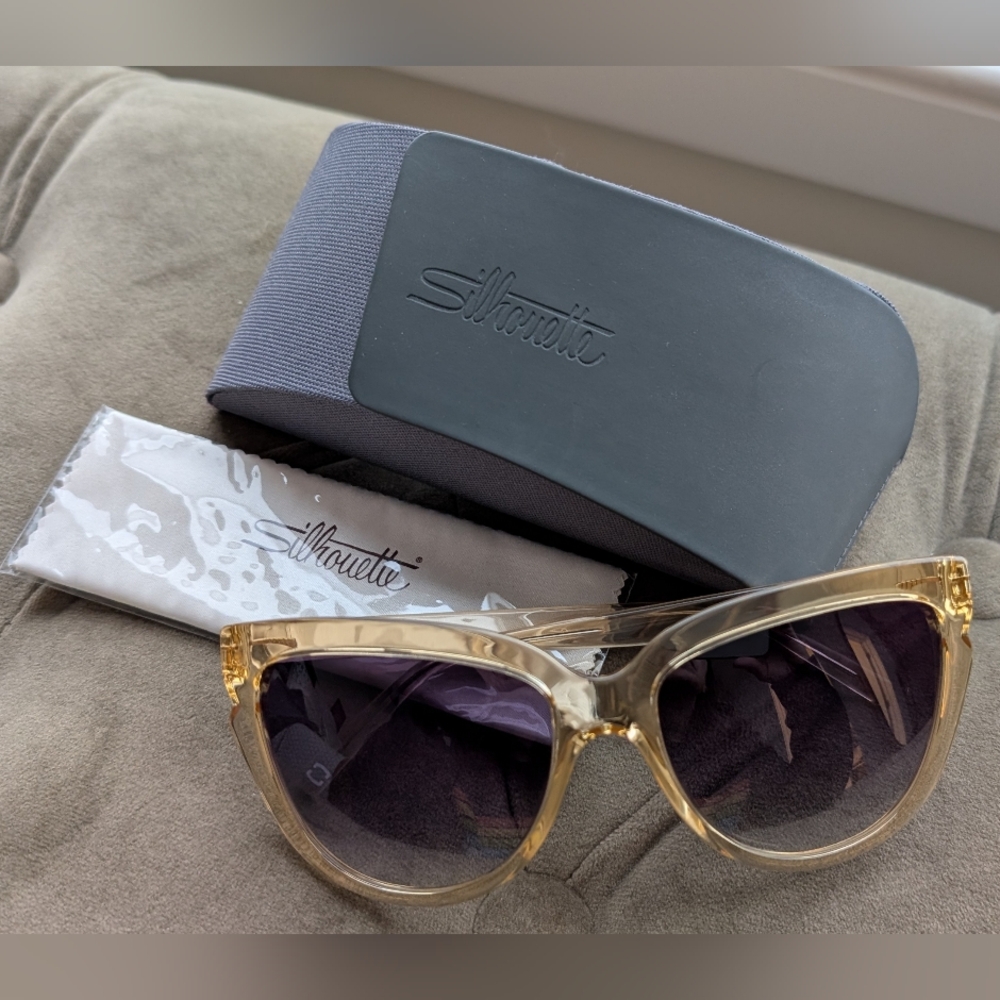 Silhouette Gold Acetate Sunglasses